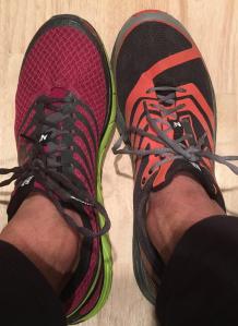 I like the N2v2 upper better. It has thicker, more durable mesh; thicker and wider overlays that hold the foot better and a slightly wider forefoot. Very comfortable uppers on both of them.