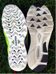 Sole Width Comparison Photos: Saucony Kinvara TR vs. Saucony Kinvara 3, Brooks Pure Grit, and Merrell Mix Master 2