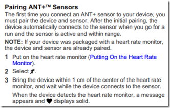 Garmin FR15 Heart Rate Pairing