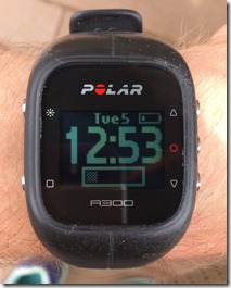 Polar A300 Status Bar